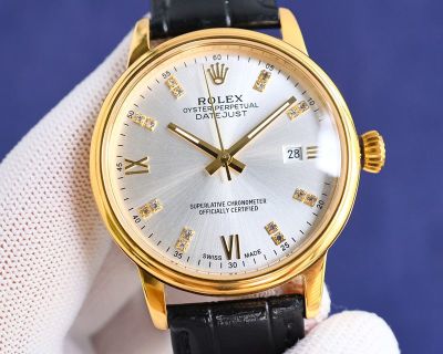 Rolex Datejust YG Case White/Yellow Gold Face 8215 Movement Diamond Markers 40mm 316L Steel 48h Watch